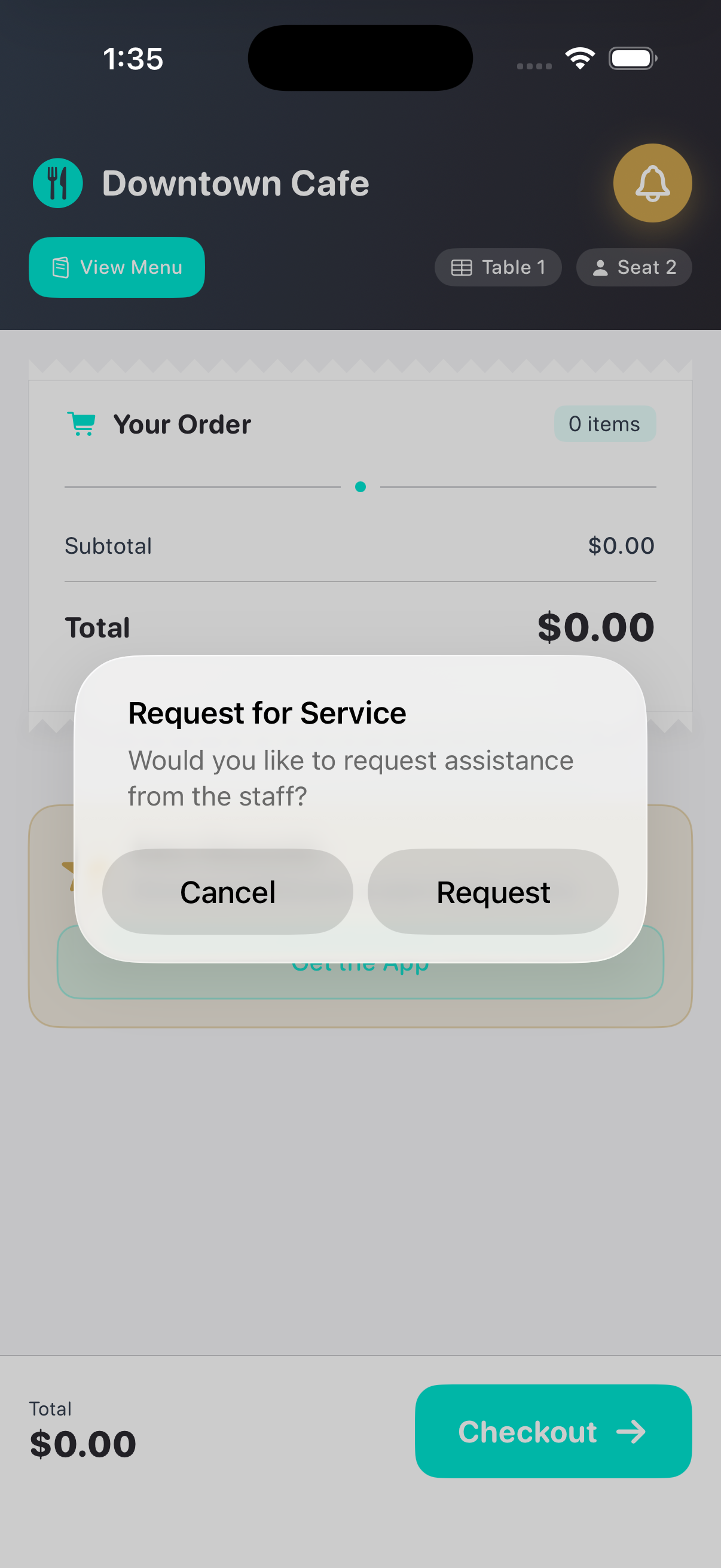 Service Request in the BillMaster app